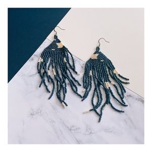Handmade Fringe Beaded Earrings